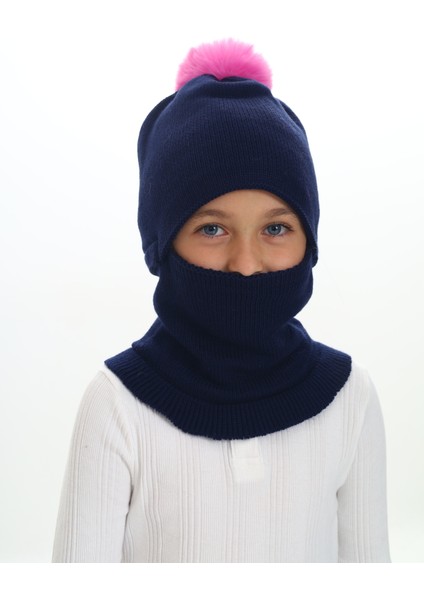 Kız Çocuk Bere Boyunluk Kar Maskesi 4-10 Yaş fırsatları