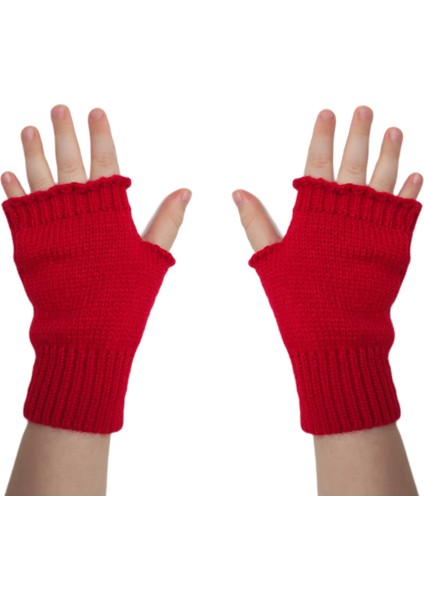 Çocuk Parmaksız Kışlık Örme Triko Eldiven