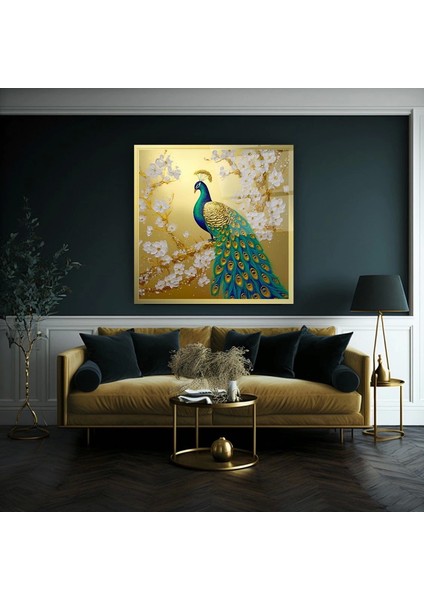 Gold Zemin Tavuz Kuşu Cam Tablo fiyatları