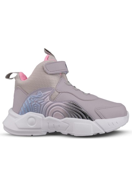 Büyük Kız Çocuk Sneaker Bot - Gri-Pembe, Bilek Boy