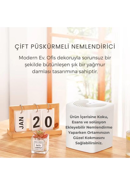 3 lt Sessiz Çift Nozzle Hava Nemlendirici