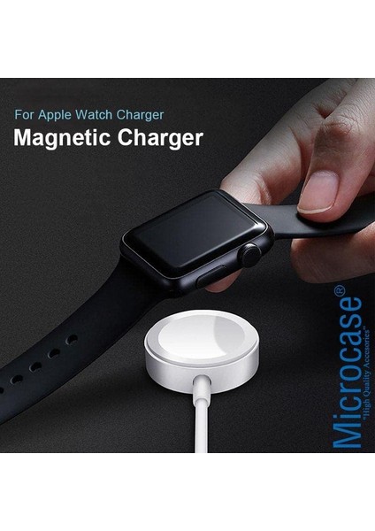 Apple Watch Series 10 42MM / 46 mm Için Type-C Manyetik Şarj Cihazı 1m - Beyaz AL3432