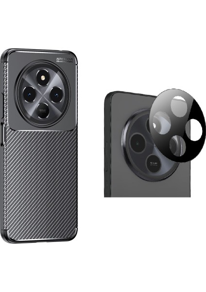 Xiaomi Redmi 14C 4G Kılıf Zore Negro Silikon Kapak + Kamera Lens Koruyucu