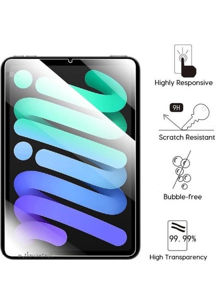 Apple iPad Mini 7 2024 Ekran Koruyucu Şeffaf Cam Nano Esnek Kırılmaz