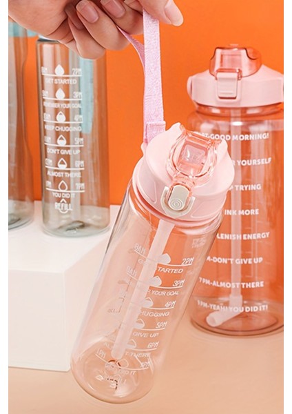 900ML Suluk, 3 Renk, Çocuklar, Sporcular ve Günlük Kullanıma Uygun, Bpa Içermez. +Sticker