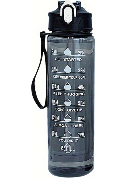 900ML Suluk, 3 Renk, Çocuklar, Sporcular ve Günlük Kullanıma Uygun, Bpa Içermez. +Sticker