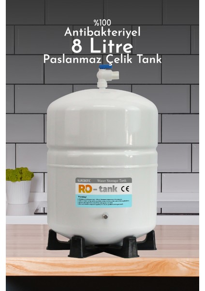 Su Arıtma Cihazı Su Tankı 2.2 Galon 8 Lt Tank Vanası modelleri