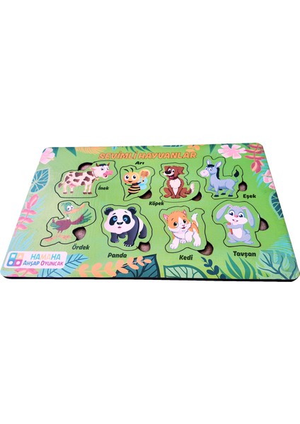 Eğitici Ahşap Oyuncak | Ahşap Çiftlik Hayvanları Temalı Bul-Tak Puzzle modelleri