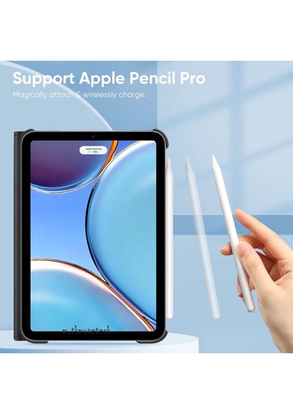 iPad Mini 7 Uyumlu Tablet Kılıf 360 Dönebilen Standlı Kapaklı Tam Korumalı A2993 A2995 A2996 A17 Pro modelleri