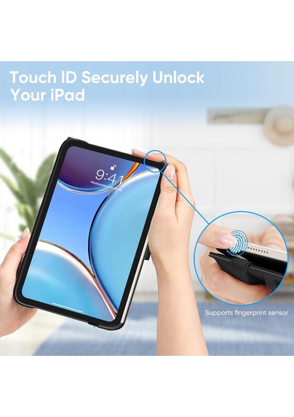 iPad Mini 7 Uyumlu Tablet Kılıf 360 Dönebilen Standlı Kapaklı Tam Korumalı A2993 A2995 A2996 A17 Pro indirimleri