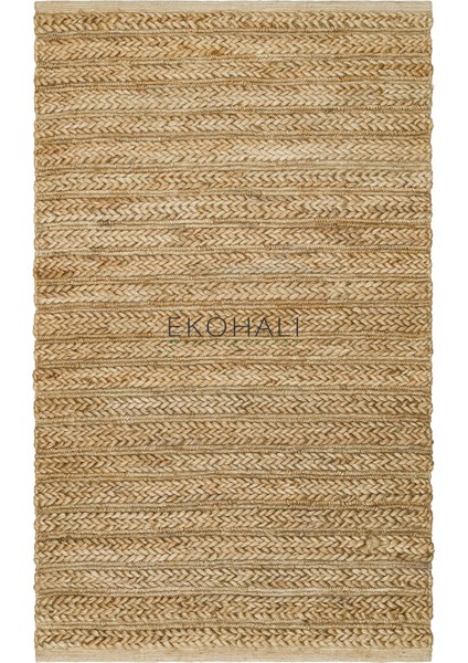 Choti Koleksiyonu Jüt ile Üretilen El Dokuma Sisal Kilim Natural