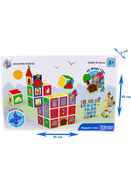 Manyetik 16 Parça Zeka Küpü KZL-HD357A