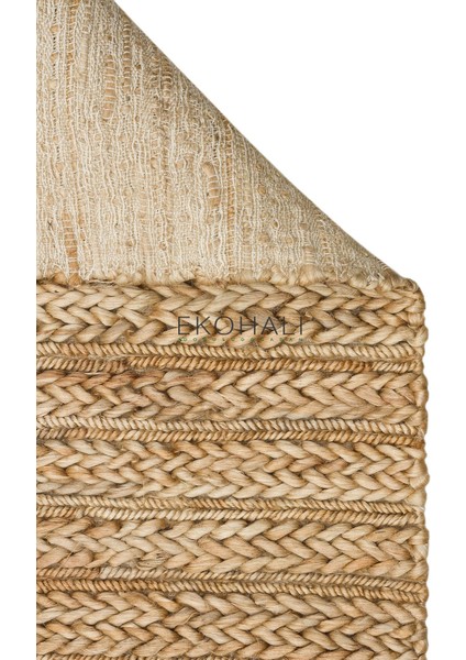 Choti Koleksiyonu Jüt ile Üretilen El Dokuma Sisal Kilim Natural