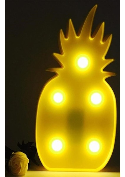 ® Ananas Şeklinde Ledli Dekoratif Eğlenceli Çocuk Gece Lambası