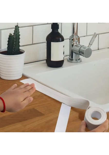® Su Sızdırmaz Banyo Mutfak Lavabo Küvet Izolasyon Şerit Bant,lavabo Kenar Bandı 3.2 mt x 38 mm