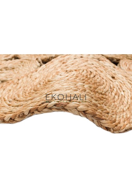 Solo Koleksiyonu Jüt ile Üretilen El Dokuma Sisal Kilim CA-104 Natural Xw