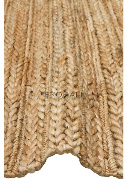 Choti Koleksiyonu Jüt ile Üretilen El Dokuma Sisal Kilim Natural modelleri