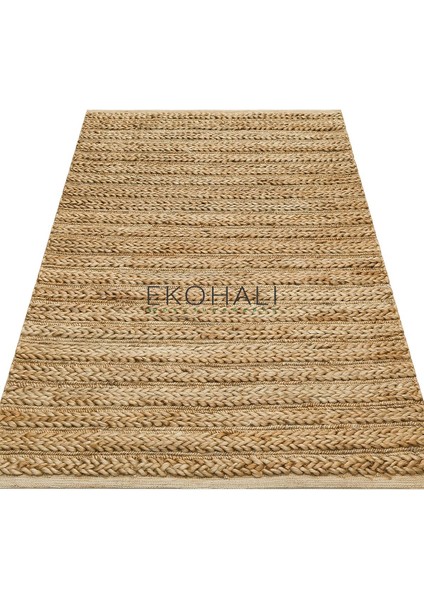 Choti Koleksiyonu Jüt ile Üretilen El Dokuma Sisal Kilim Natural indirimleri
