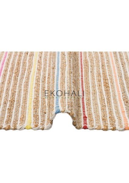 Juno Koleksiyonu Jüt ile Üretilen El Dokuma Sisal Kilim Ech 05 Natural Multy fiyatları