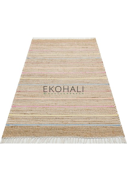 Juno Koleksiyonu Jüt ile Üretilen El Dokuma Sisal Kilim Ech 05 Natural Multy modelleri