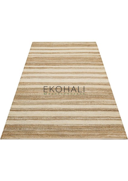 Echo Koleksiyonu Jüt ile Üretilen El Dokuma Sisal Kilim Natural ECH11