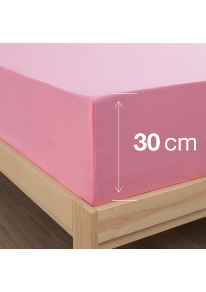 %100 Pamuklu Penye Tek Kişilik Lastikli Çarşaf 100x200-Pembe modelleri