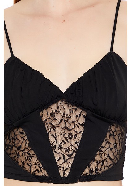 Dantel Detaylı Crop Korse modelleri