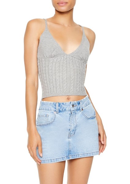 Triko Crop Cami Üst