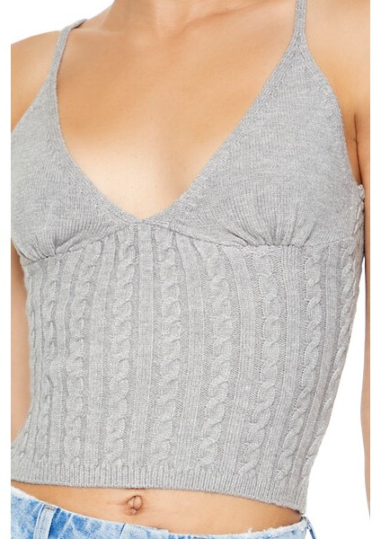 Triko Crop Cami Üst modelleri