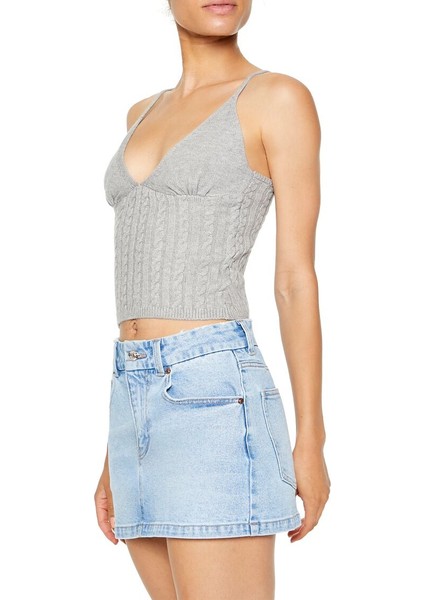 Triko Crop Cami Üst fırsatları