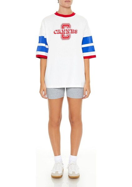 F21 Cannes Baskılı Oversize Tişört fiyatları
