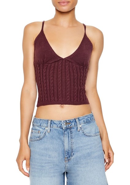 Triko Crop Cami Üst