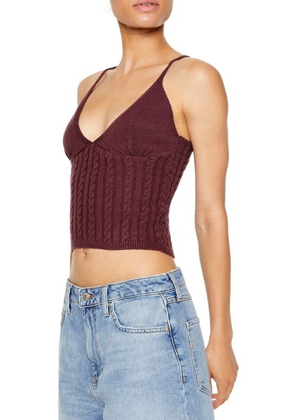 Triko Crop Cami Üst fırsatları
