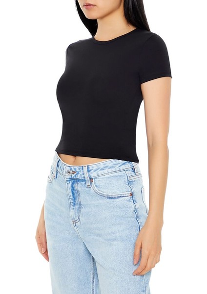 Pamuklu Karışımlı Baby Tee fırsatları