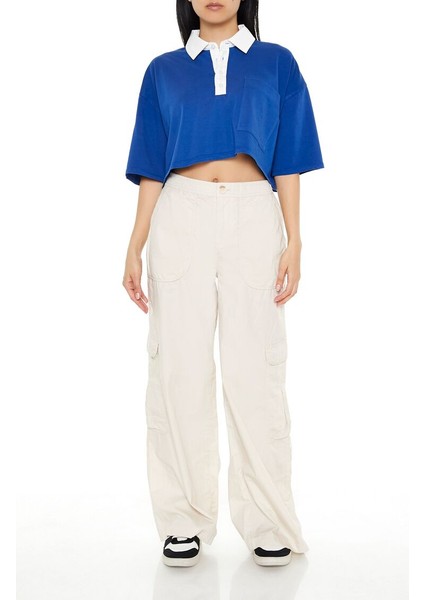 F21 Polo Yaka Detaylı Crop Tişört fiyatları