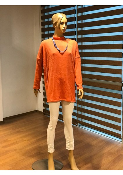 Balıkçı Yaka Uzun Sweatshirt