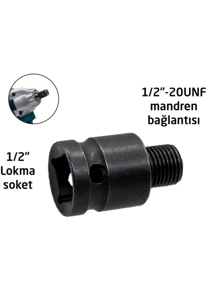 6262 1/2" Somun Sökme Mandren Adaptörü 1/2"-20UNF