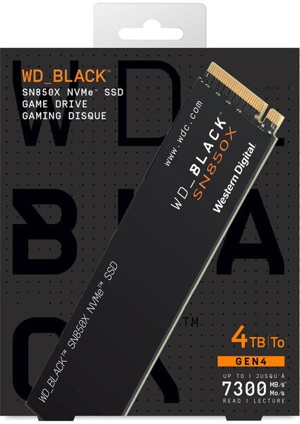 Black 4tb SN850X 7300MB/S-6600MB/S Gaming Internal Nvme Pcıe 4.0 SSD WDBB9G0040BNC-WRSN