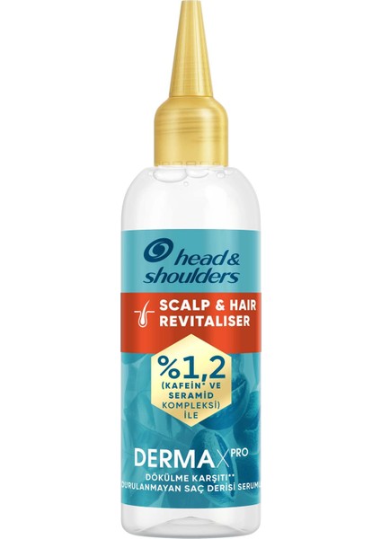 DermaXPRO Scalp & Hair Revitaliser Dökulme Kasiti Durulanmayan Saç Derisi Serumu Kafein ve Seramid ile 145ml
