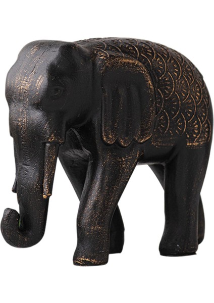 Reçine Fil Heykeli Hayvan Heykeli Hediyelik Eşya Hediye Feng Siyah (Yurt Dışından) fiyatları