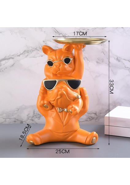 Soyut Figürinleri Yavrusu Heykelleri Depolama Tepsisi Sundurma Dekorasyonu Turuncu (Yurt Dışından) fırsatları