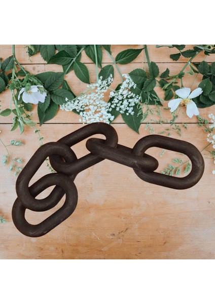 Elle Oyulmuş Dekoratif 5 Bağlantı Süsü Ahşap Zincir Siyah (Yurt Dışından) fırsatları