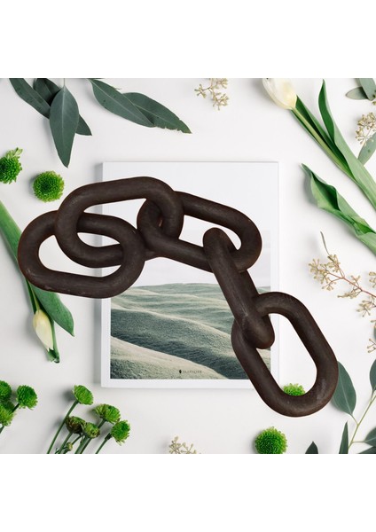 Elle Oyulmuş Dekoratif 5 Bağlantı Süsü Ahşap Zincir Siyah (Yurt Dışından) indirimleri