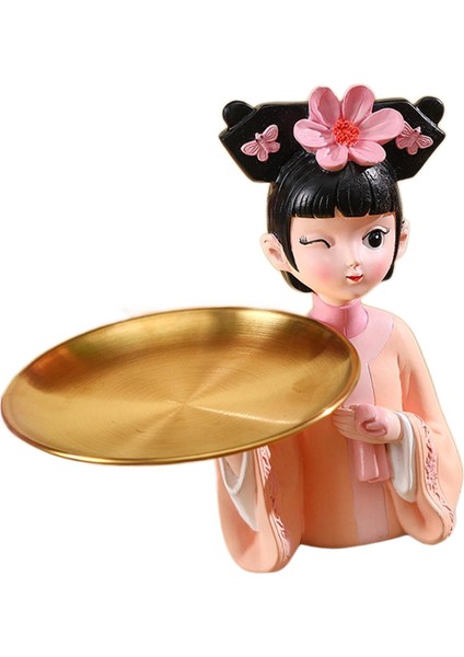 Yaratıcı Kız Heykelcik Mücevher Depolama Ev Masa Dekor Kurabiye (Yurt Dışından)