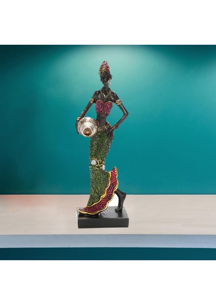 Afrika Heykelcik Kadın Figürü I Rafı (Yurt Dışından) indirimleri