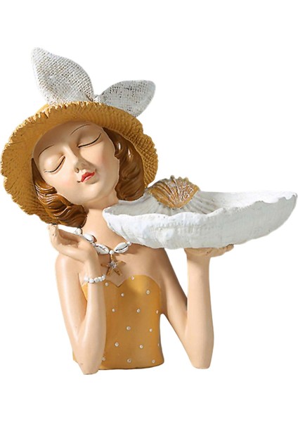 Dekoratif Heykel Organizatör Ofisi 16CMX27CM Sarı (Yurt Dışından)