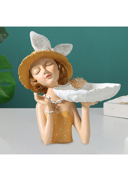 Dekoratif Heykel Organizatör Ofisi 16CMX27CM Sarı (Yurt Dışından) modelleri