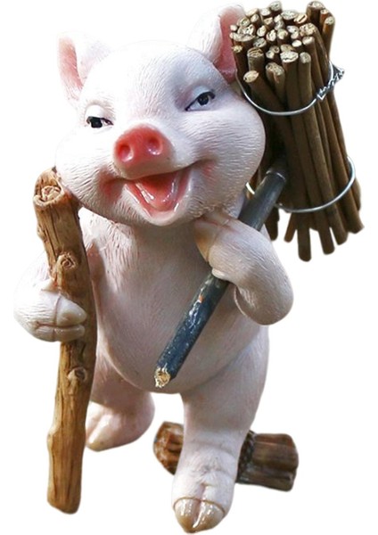Domuz Heykelcik Küçük Domuz Heykel Domuz Heykeli Tahsil Icı Domuz Yakacak 9.5x5.5 cm (Yurt Dışından)