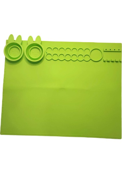 Zanaat Mat Kaymaz Su Geçirmez Katlanabilir Fırça Fincan Boyama Mat Yeşil (Yurt Dışından)