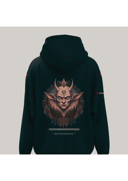 Baskılı Dark Tasarım Hoodie
